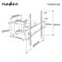 Nedis TVWM3551BK szabadon mozgatható fali LCD TV / monitor tartókonzol (37"-80"), 35kg