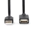 Nedis CCGL60010BK20 USB hosszabító / toldó kábel, USB2.0, hossz: 2m