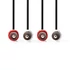 Nedis CAGL24200BK50 sztereo audio kábel, 2 X RCA dugó - 2 X RCA dugó, hossz 5m