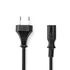 Nedis CEGL11040BK20 táp kábel IEC-320-C7, 2 x 0.75 mm, hossz 2m