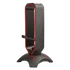 Rampage Fejhallgató állvány - RM-H66 GUARD (fekete, műanyag, USB HUB, Egérkábel tartó, RGB)