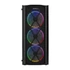 Everest Számítógépház -  FLAT MESH (fekete; plexi; ATX; alsó táp; 4x120mm LED; 1xUSB3.0 + 2xUSB2.0, I/O; porszűrő)