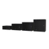 S-Link Rackszekrény - 4U 19" fali kivitel (190x530x400mm, ablakos, Flatpack, Fekete