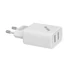 S-Link Hálózati töltő - SL-EC50L (2db USB, 5V/3A, 12W, Gyorstöltés, Lightning, 100cm adat+töltőkábel, fehér)