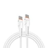 S-Link kábel - SW-C135 (3A, 60W, Gyorstöltés, Type-C to Type-C, adat+töltőkábel, 2m, fehér)