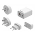SANDBERG Hálózati töltő, 3 in 1 travel charger USB C/A 65W
