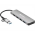 SANDBERG Hub és elosztó, USB-C/A to 4xUSB 3.0 Hub