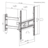 SBOX Fali konzol PLB-3644-2, WALL MOUNT (32-55", max. 35 kg, max.VESA: 400x400 mm)