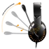 Spirit of Gamer Fejhallgató - PRO-H3 (MultiPlatform, mikrofon, 3.5mm jack, hangerőszabályzó, 2m kábel, narancssárga)