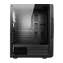 Spirit of Gamer Számítógépház - CLONE 3 Black (fekete, ablakos, 2x12cm ventilátor, alsó táp,  ATX, 1xUSB3.0, 2xUSB2.0)