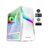 Spirit of Gamer Számítógépház - CLONE 4 White (fekete, ablakos, 2x12cm ventilátor, alsó táp,  ATX, 1xUSB3.0, 2xUSB2.0)