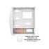 Spirit of Gamer Számítógépház - CLONE 4 White (fekete, ablakos, 2x12cm ventilátor, alsó táp,  ATX, 1xUSB3.0, 2xUSB2.0)