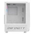Spirit of Gamer Számítógépház - INFINITY White (fekete, ablakos, 2x12cm ventilátor, alsó táp,  ATX, 1xUSB3.0, 2xUSB2.0)