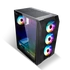 Spirit of Gamer Számítógépház - Rogue VI RGB (fekete, ablakos, 4x12cm ventilátor, alsó táp,  ATX, 1xUSB3.0, 2xUSB2.0)