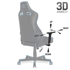 Spirit of Gamer szék - CRUSADER Blue (állítható dőlés/magasság/kartámasz; max.120kg-ig, kék)