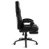 Spirit of Gamer szék - MUSTANG Black (állítható dőlés/magasság; kihajtható lábtartó; max.120kg-ig, fekete)