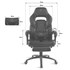 Spirit of Gamer szék - MUSTANG Black (állítható dőlés/magasság; kihajtható lábtartó; max.120kg-ig, fekete)
