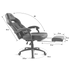 Spirit of Gamer szék - MUSTANG Black (állítható dőlés/magasság; kihajtható lábtartó; max.120kg-ig, fekete)