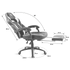Spirit of Gamer szék - MUSTANG White (állítható dőlés/magasság; kihajtható lábtartó; max.120kg-ig, fehér)