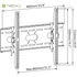 TECHLY ICA-PLB 890 dönthető fali konzol 42-80" LCD kijelzőhöz, fekete