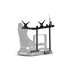 Trak Racer Szimulátor kiegészítő - Large Freestanding Triple Monitor Stand - 1200mm / 47.25" Wide